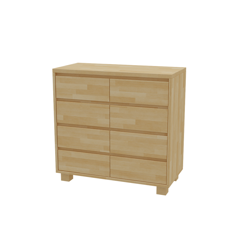 Komoda z bukového masívu s 8 zásuvkami | postelerosty.sk