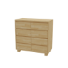 Komoda z bukového masívu s 8 zásuvkami | postelerosty.sk
