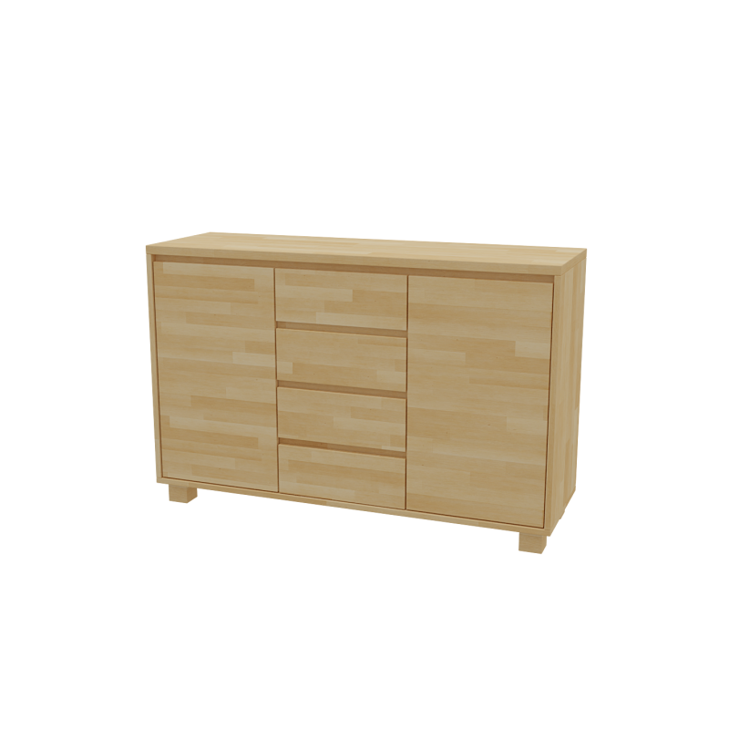 Veľká komoda z masívu so 4 zásuvkami | postelerosty.sk