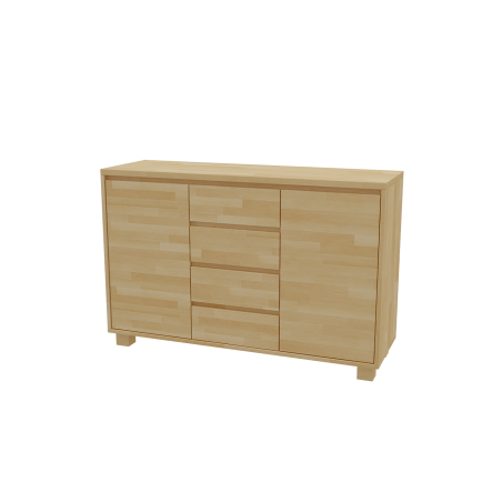 Veľká komoda z masívu so 4 zásuvkami | postelerosty.sk