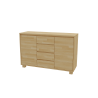 Veľká komoda z masívu so 4 zásuvkami | postelerosty.sk