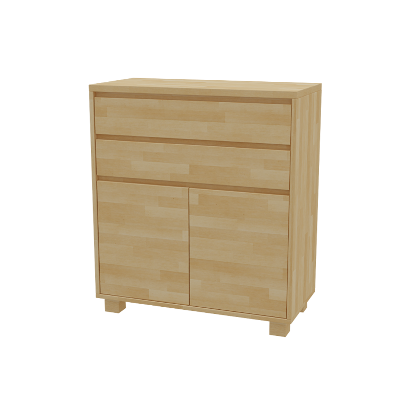 Komoda s dvierkami aj zásuvkami z masívneho bukového dreva | postelerosty.sk