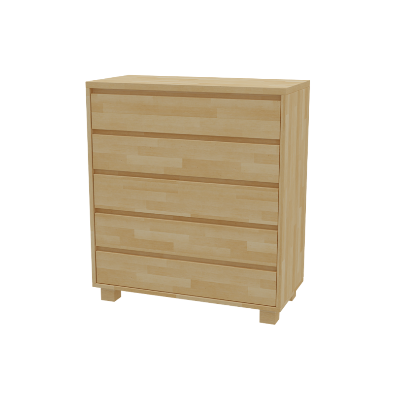 Stredne veľká komoda z bukového masívu so zásuvkami | postelerosty.sk