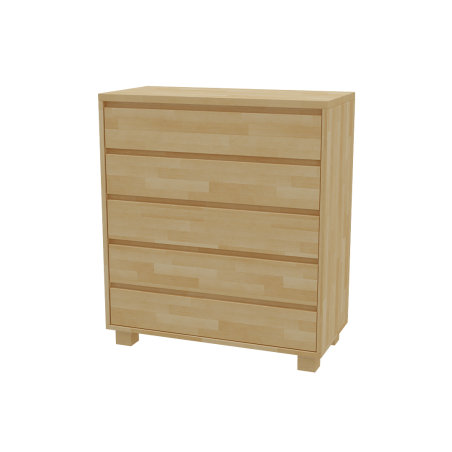 Stredne veľká komoda z bukového masívu so zásuvkami | postelerosty.sk