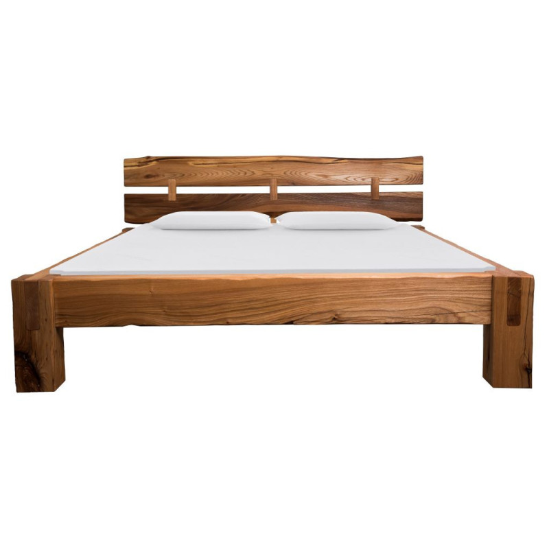 Masívna posteľ BELLA z brestového dreva do modernej spálne | postelerosty.sk