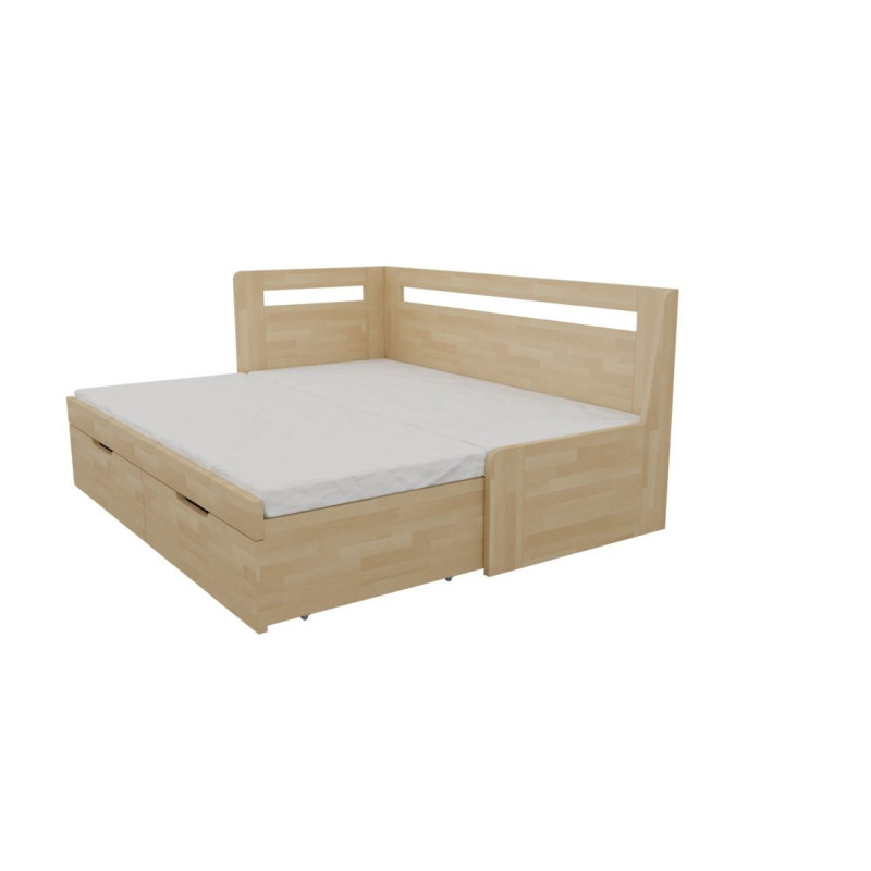 Rozkladacia multifunkčná posteľ KOMBI vyrobená z masívneho bukového dreva | shop.mrava.sk