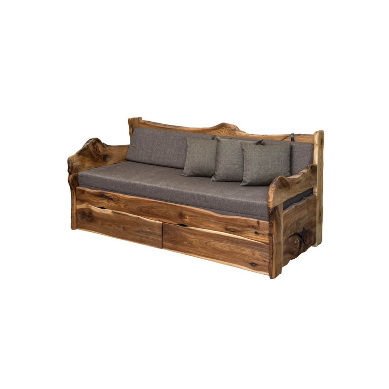 Masívna vysúvacia posteľ ALMA z brestového dreva | Mrava.sk