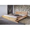 Moderná posteľ ELISA s rustikálnym nádychom zo smrekového dreva | postelerosty.sk