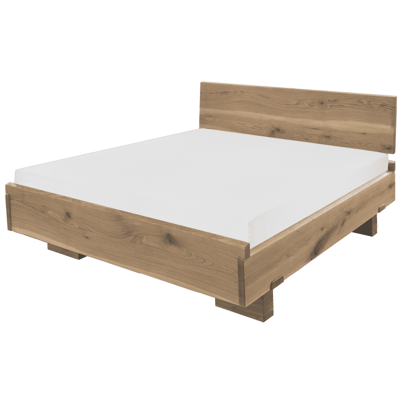 Exkluzívna posteľ ARIANNA z dubového dreva s kresbou dreva | shop.mrava.sk