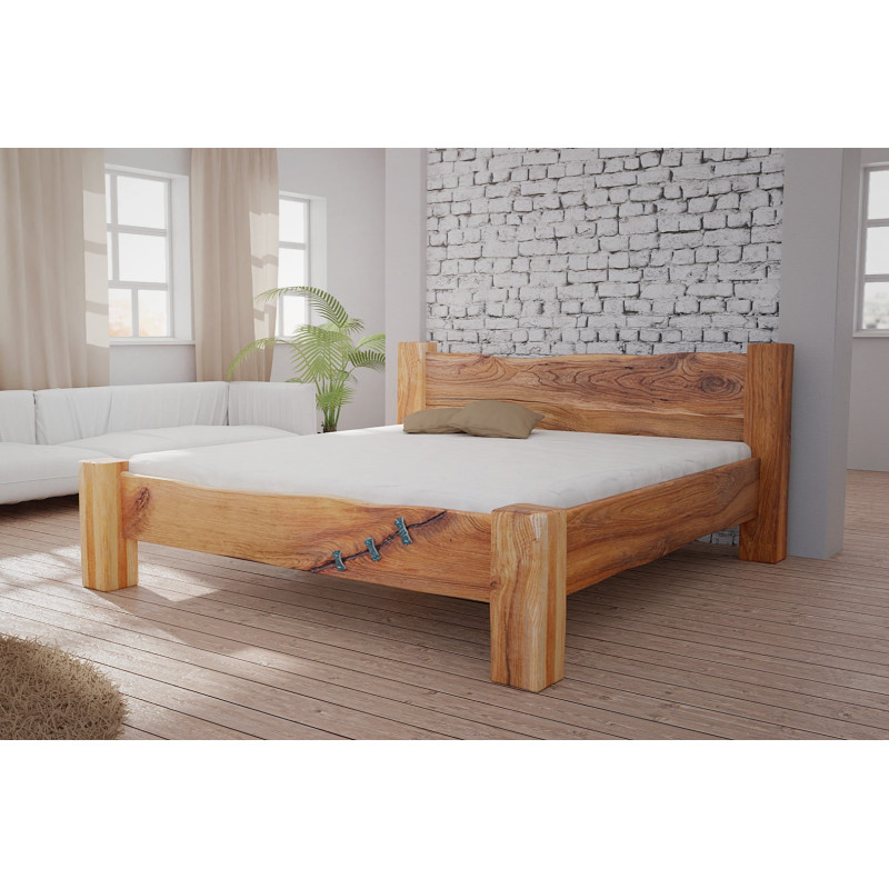 Luxusná dizajnová posteľ Dante z brestového masívu | postelerosty.sk