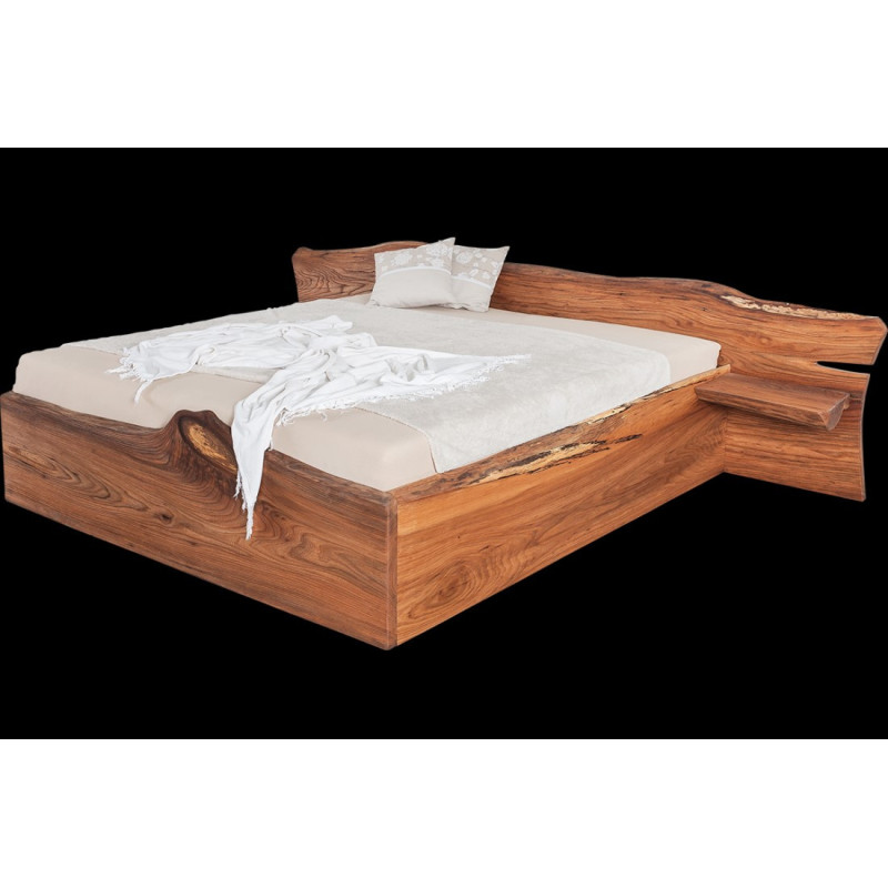 Dizajnová posteľ Elba z brestového dreva do luxusných interiérov | Mrava.sk