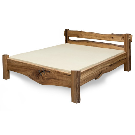 Dizajnová masívna posteľ CORONA z brestového dreva | postelerosty.sk