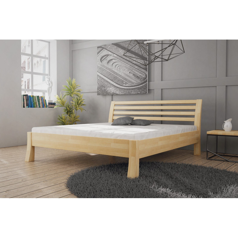 Drevená posteľ CARLA v jednoduchom modernom dizajne | Mrava.sk