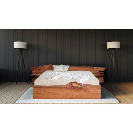 Dizajnová posteľ Elba z brestového dreva do luxusných interiérov | Mrava.sk