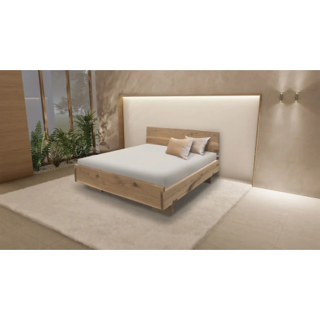 Exkluzívna posteľ ARIANNA z dubového dreva s kresbou dreva | shop.mrava.sk