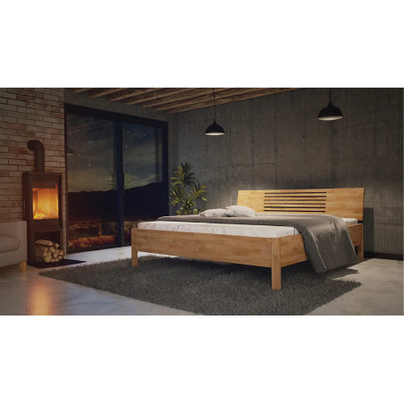 Dizajnová posteľ CALVINA z masívneho bukového dreva | postelerosty.sk