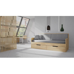 Rozkladacia posteľ OTELA z masívu s úložným priestorom | shop.mrava.sk