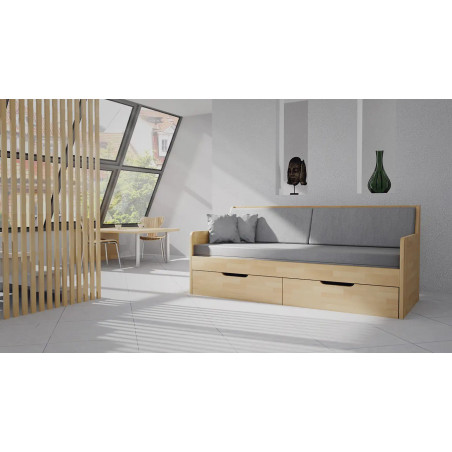 Rozkladacia posteľ OTELA z masívu s úložným priestorom | shop.mrava.sk