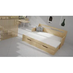 Rozkladacia posteľ OTELA z masívu s úložným priestorom | shop.mrava.sk