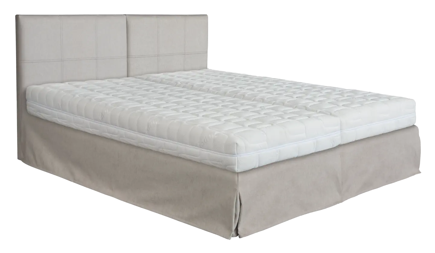 Boxspring s krycou sukničkou a čelom